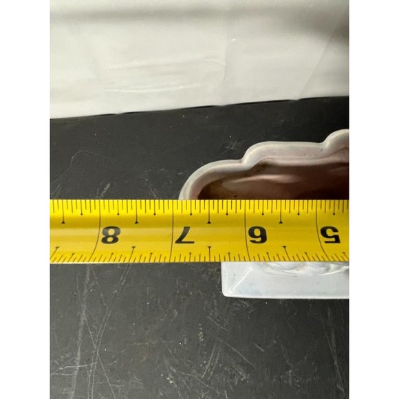 Vintage Gonder Art Pottery Fan Cornucopia Vase Planter Blue Gray Pink E-5 - Picture 10 of 10